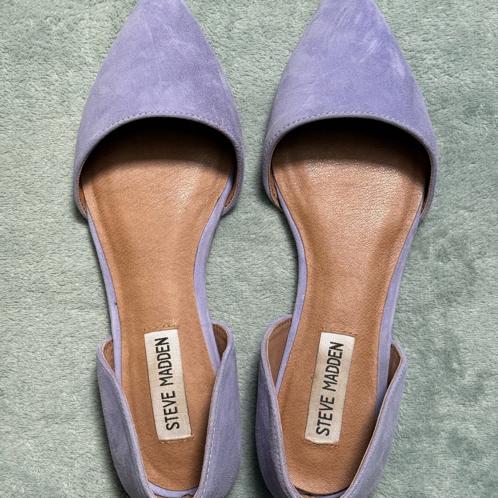 Steve Madden Purple Blue Flats Suede Slip-On